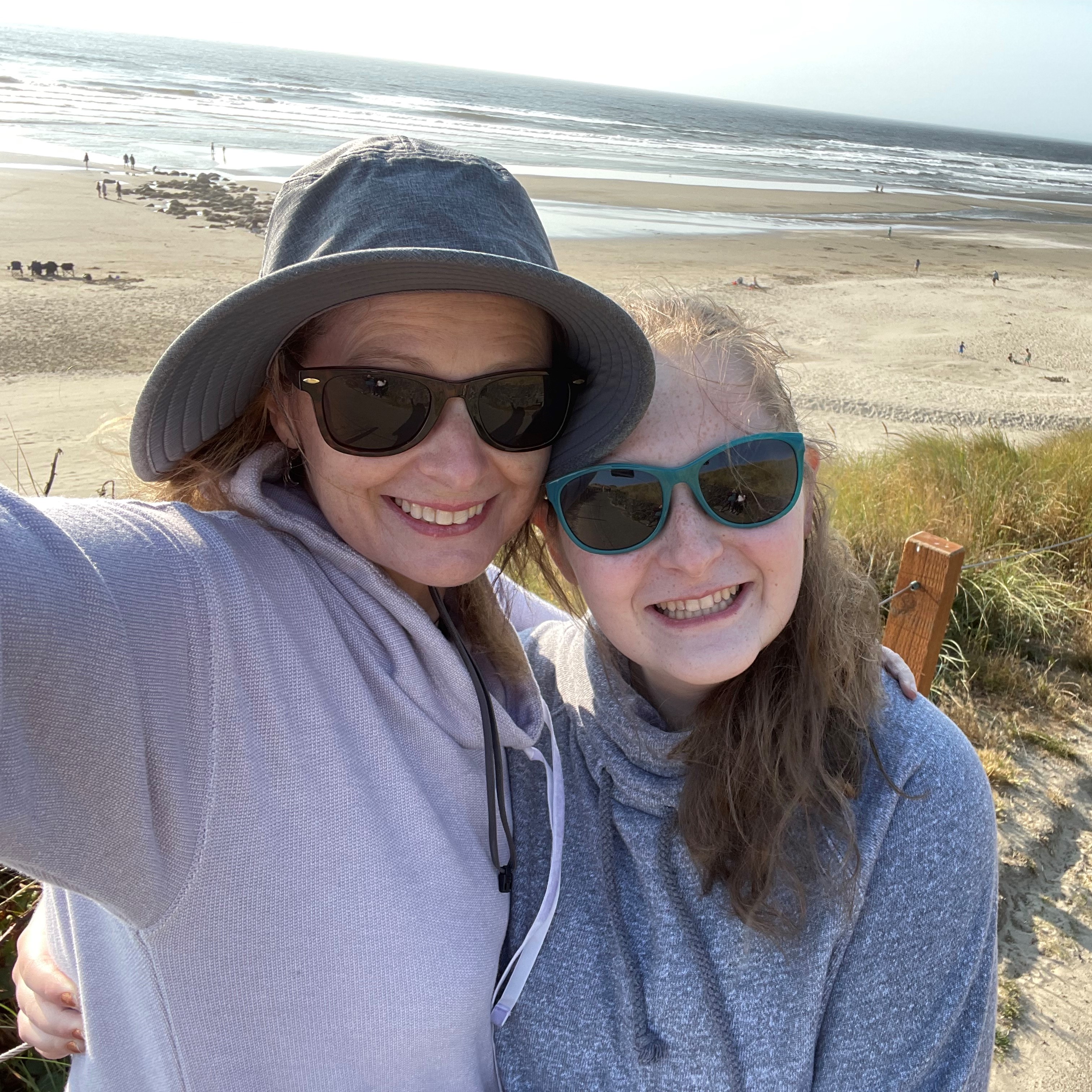 Mom & I at the beach